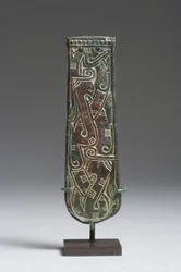 Extremo de correa longobarda (bronce)